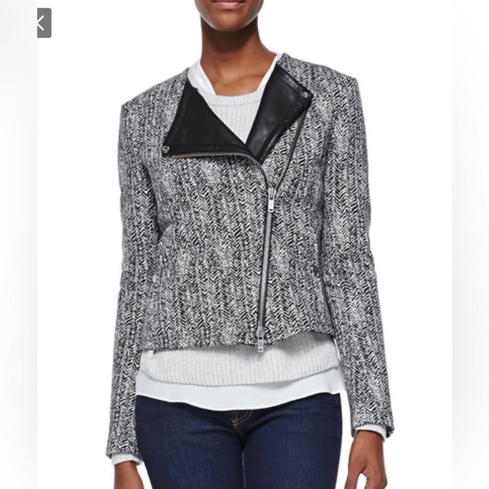 Theory Joean Parcel Houndstooth Blazer Jacket Sz 4